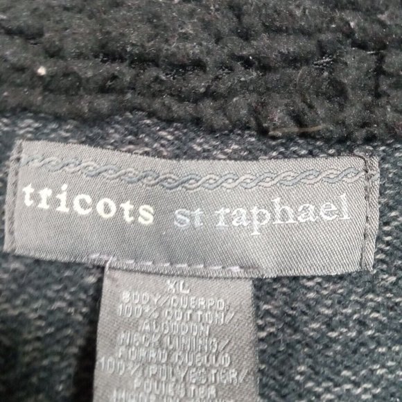 Tricots St. Raphael Mens Sweater Gray XL Mock Neck 1/4‎ Zip Sweatshirt Textured - Picture 9 of 10